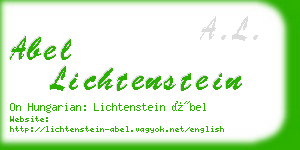 abel lichtenstein business card